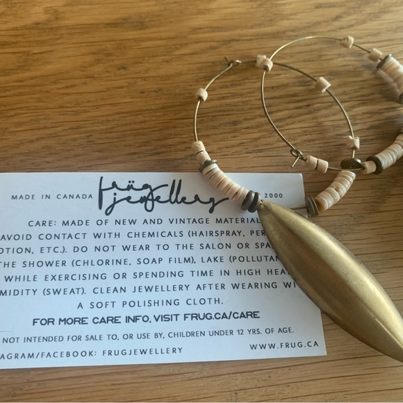 Frug Jewellery Earrings made of new and vintage materials . Made in Canada - Picture 3 of 5